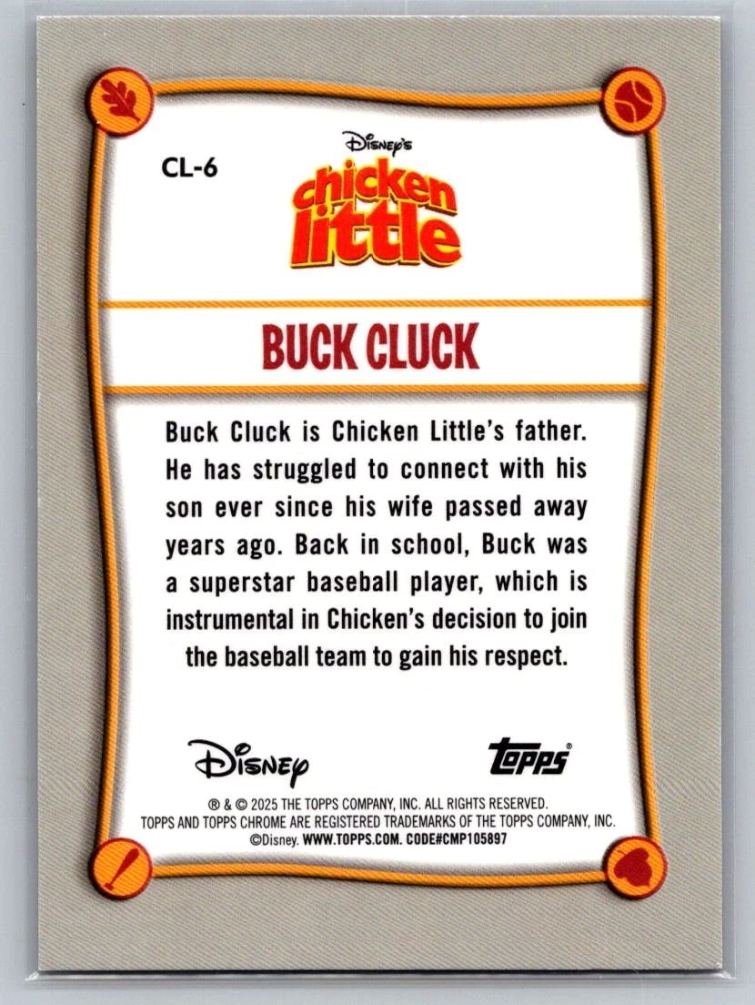 Topps Chicken 2025 Topps Chrome Disney: Chicken Little 20th Anniversary (CL-6)…